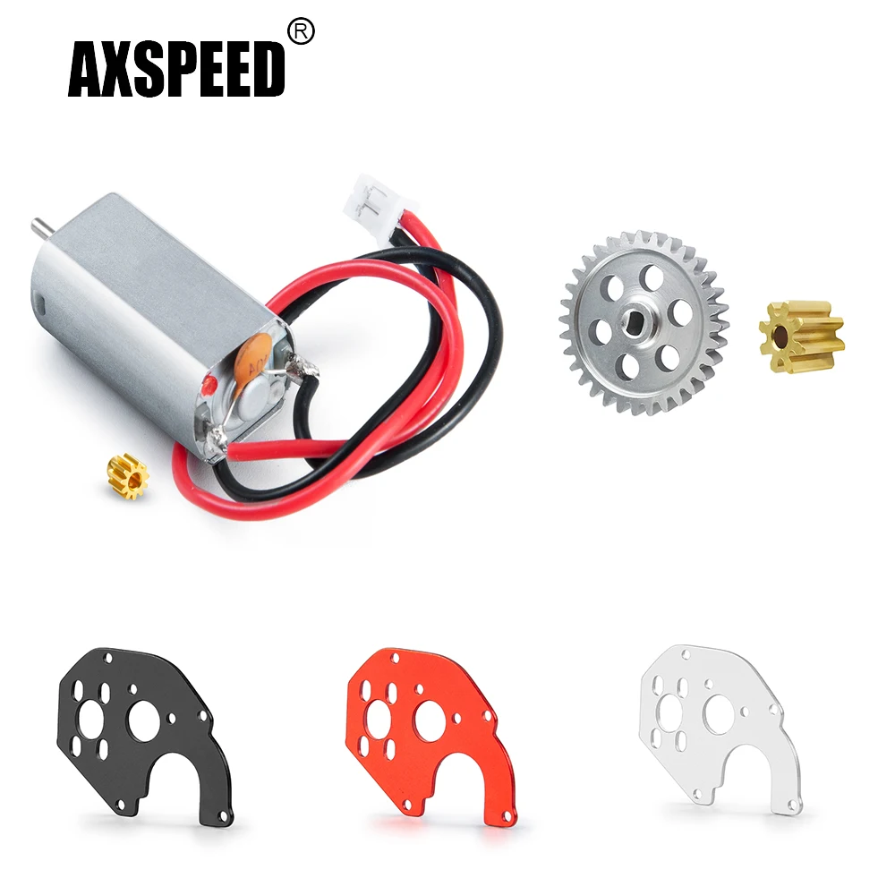 AXSPEED 8T&32T Metal Gearbox Gear Brushed Motor for 1/24 Axial SCX24 90081 1/18 TRX4-M Bronco Defender RC Car Motor Plate
AXSPEED 8T&32T Metal Gearbox Gear Brushed Motor for 1/24 Axial SCX24 90081 1/18 TRX4-M Bronco Defender RC Car Motor Plate
