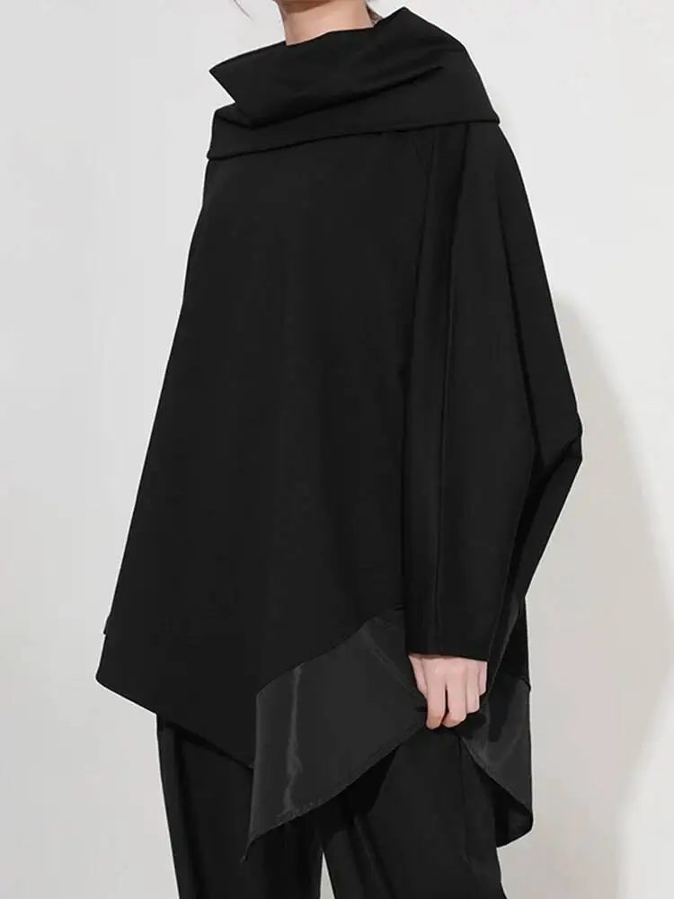 Черный свитшот на молнии с нерегулярным подолом, новый шарф с воротником и длинным рукавом, женский большой размер, модная весна-осень
Черный свитшот на молнии с нерегулярным подолом, новый шарф с воротником и длинным рукавом, женский большой размер, модная весна-осень