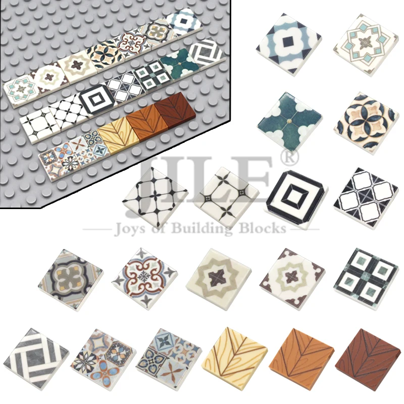 50pcs MOC Bricks Smooth Tile 2x2 Floor Building Blocks Decoration Printed Ceramic City House Street View Construction Bulk Toys
50pcs MOC Bricks Smooth Tile 2x2 Floor Building Blocks Decoration Printed Ceramic City House Street View Construction Bulk Toys