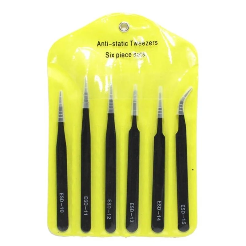 Professional Steel Tweezers Set Precisions Repair Tool Multiple Shaped Tweezers for Electronic & Model Assembly Tasks
Professional Steel Tweezers Set Precisions Repair Tool Multiple Shaped Tweezers for Electronic & Model Assembly Tasks