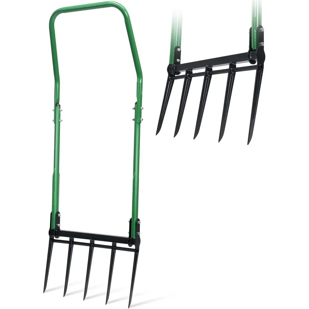 Broad ork, Heavy Duty 5-Tine Garden Broadork Hand Tiller, Digging ork or Soil Aeration and Planting
Broad ork, Heavy Duty 5-Tine Garden Broadork Hand Tiller, Digging ork or Soil Aeration and Planting