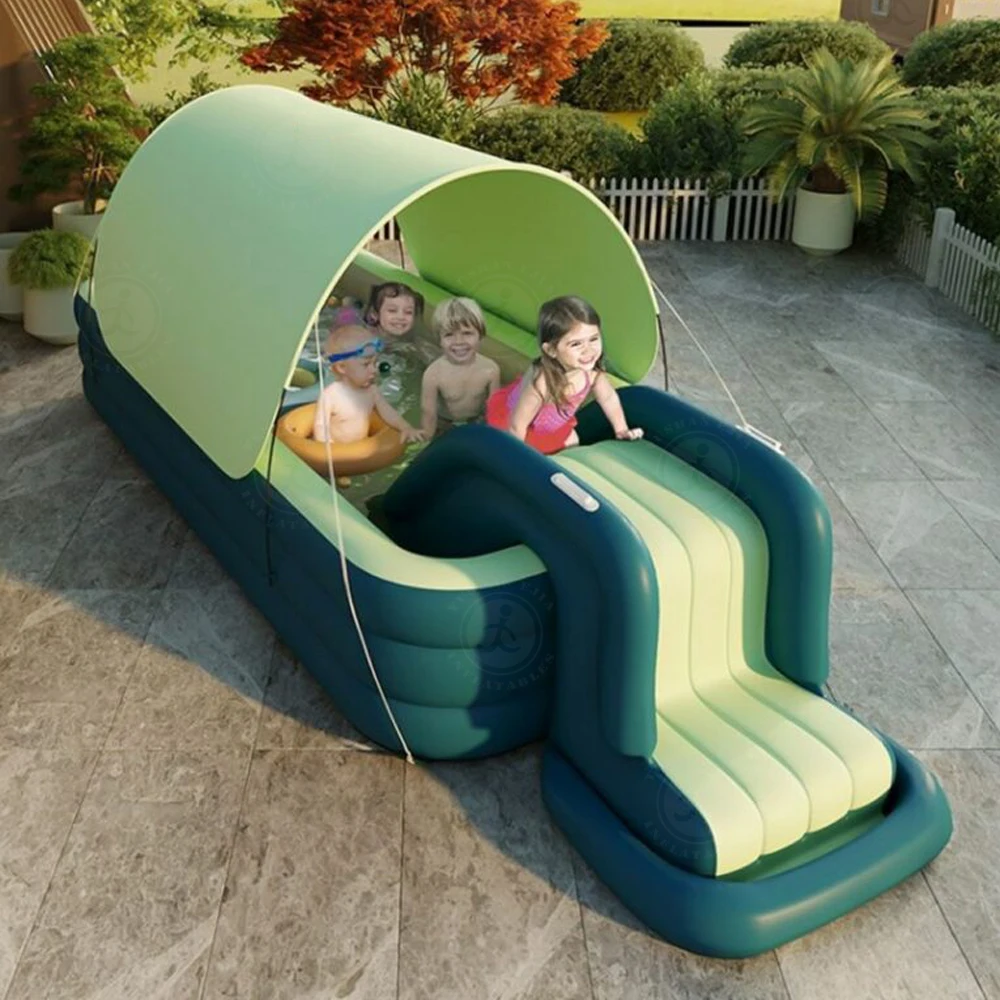 2.1/2.6/3M Inflatable Swimming Pool Large Pools With Water Slides and Sunshade for Family Play
2.1/2.6/3M Inflatable Swimming Pool Large Pools With Water Slides and Sunshade for Family Play