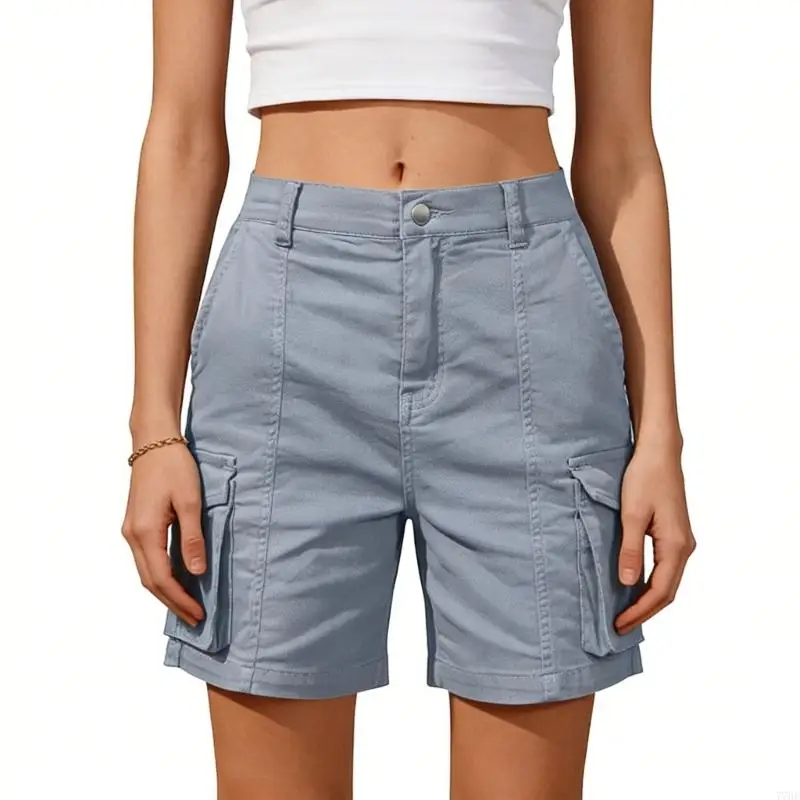 77HE Women's cargo shorts with elastic waistband, summer casual shorts
77HE Women's cargo shorts with elastic waistband, summer casual shorts