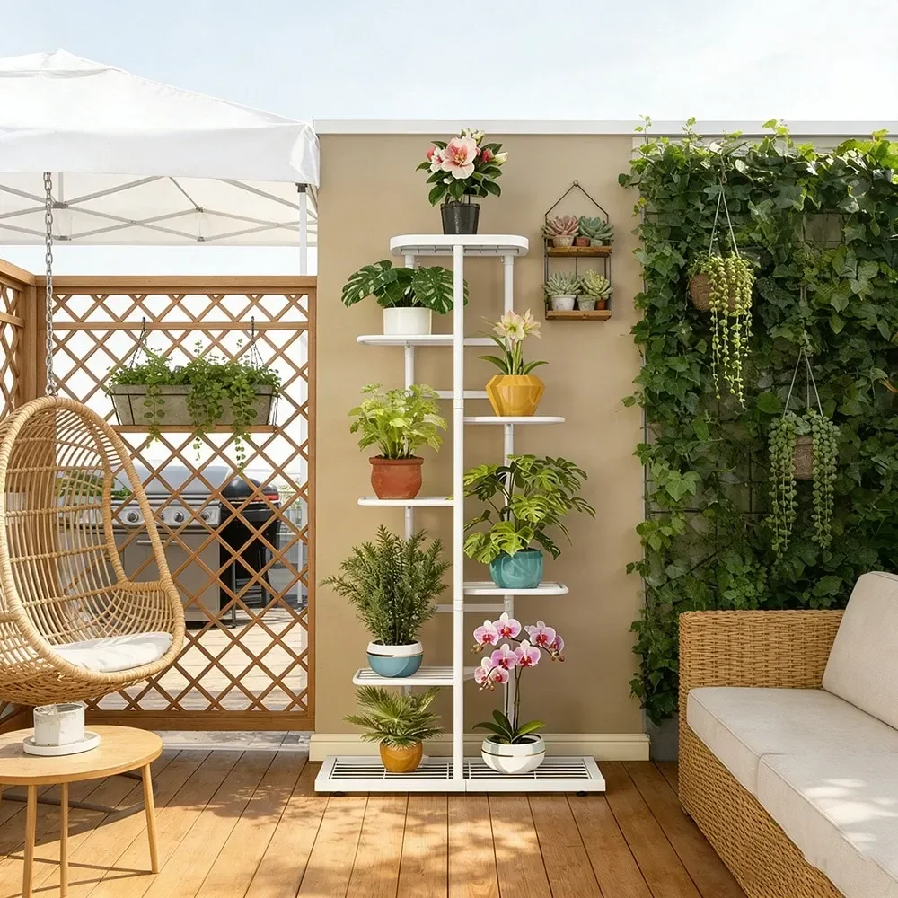 Quality1pc Plant Stand 7 Tiers 8 Potted Plants Indoor Outdoor Metal Flower Stand For Garden Terrace Corner Bathroom Living Room
Quality1pc Plant Stand 7 Tiers 8 Potted Plants Indoor Outdoor Metal Flower Stand For Garden Terrace Corner Bathroom Living Room