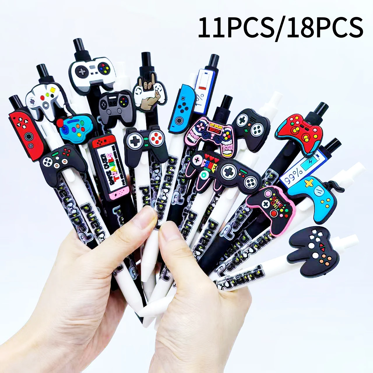 11pcs/18pcs gamepad modeling patch printing ballpoint pen black and white series gel pen office stationery gift ballpoint pen
11pcs/18pcs gamepad modeling patch printing ballpoint pen black and white series gel pen office stationery gift ballpoint pen