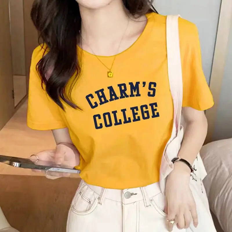 Fashion O-Neck Printed Letter Casual T-Shirt Female Clothing 2025 Summer New Loose Short Sleeve Korean Tops All-match Tee Shirt
Fashion O-Neck Printed Letter Casual T-Shirt Female Clothing 2025 Summer New Loose Short Sleeve Korean Tops All-match Tee Shirt