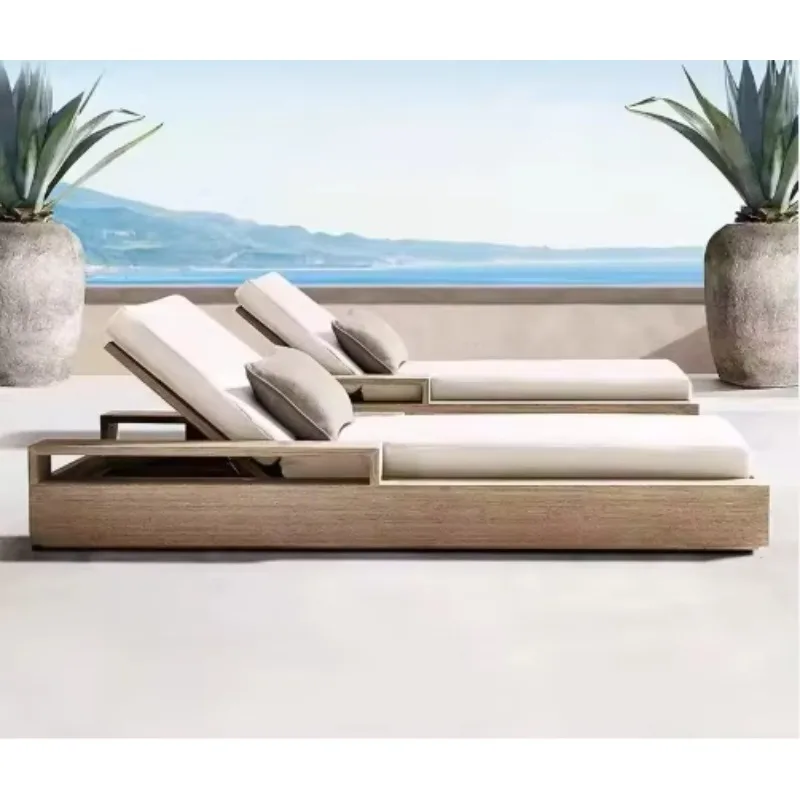 Luxury Teak Outdoor Lounge Chair Durable Modern Reclining Chaise with Cushion for Villa Pool, Beach & Patio Outdoor Furniture
Luxury Teak Outdoor Lounge Chair Durable Modern Reclining Chaise with Cushion for Villa Pool, Beach & Patio Outdoor Furniture