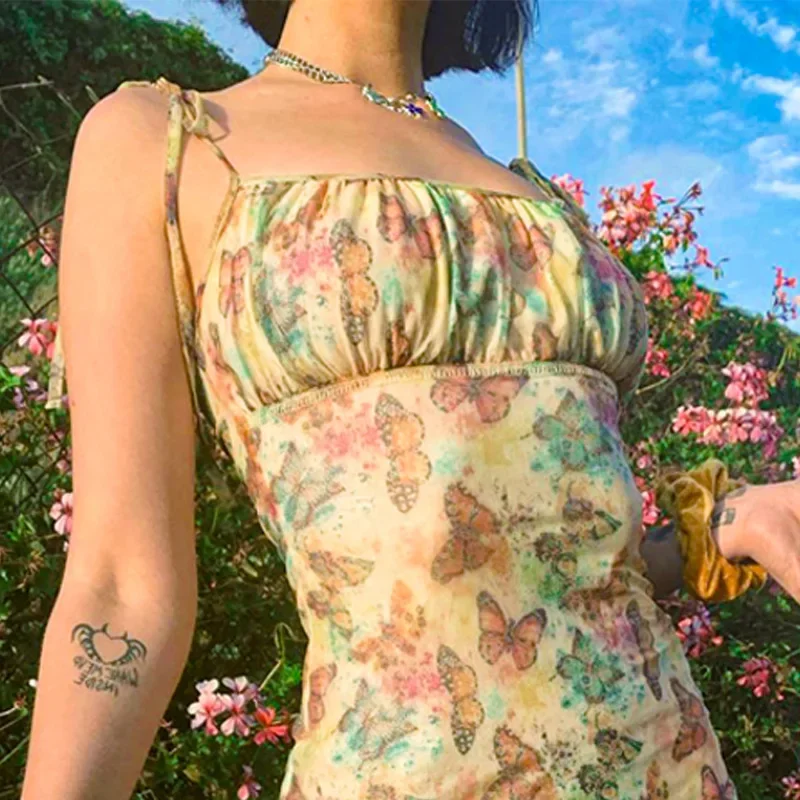Butterfly Sweet and Cute Basic Graphic Sling Dress Female High Street Wear 2023 Summer Harajuku Loose Slim Mini Dress Female
Butterfly Sweet and Cute Basic Graphic Sling Dress Female High Street Wear 2023 Summer Harajuku Loose Slim Mini Dress Female