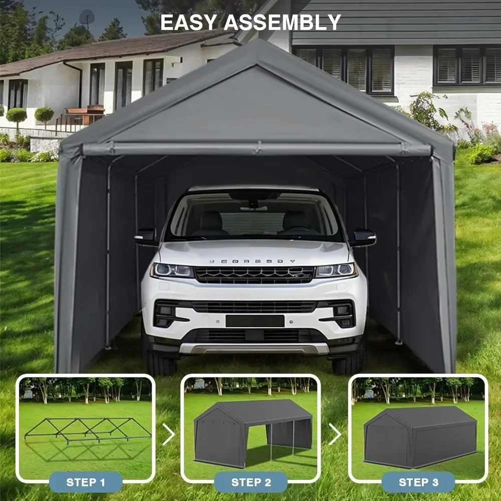 10x20-foot Heavy-duty Carport, Portable Garage with Removable Side Walls and Doors, Car Awning with All-season Tarpaulin
10x20-foot Heavy-duty Carport, Portable Garage with Removable Side Walls and Doors, Car Awning with All-season Tarpaulin