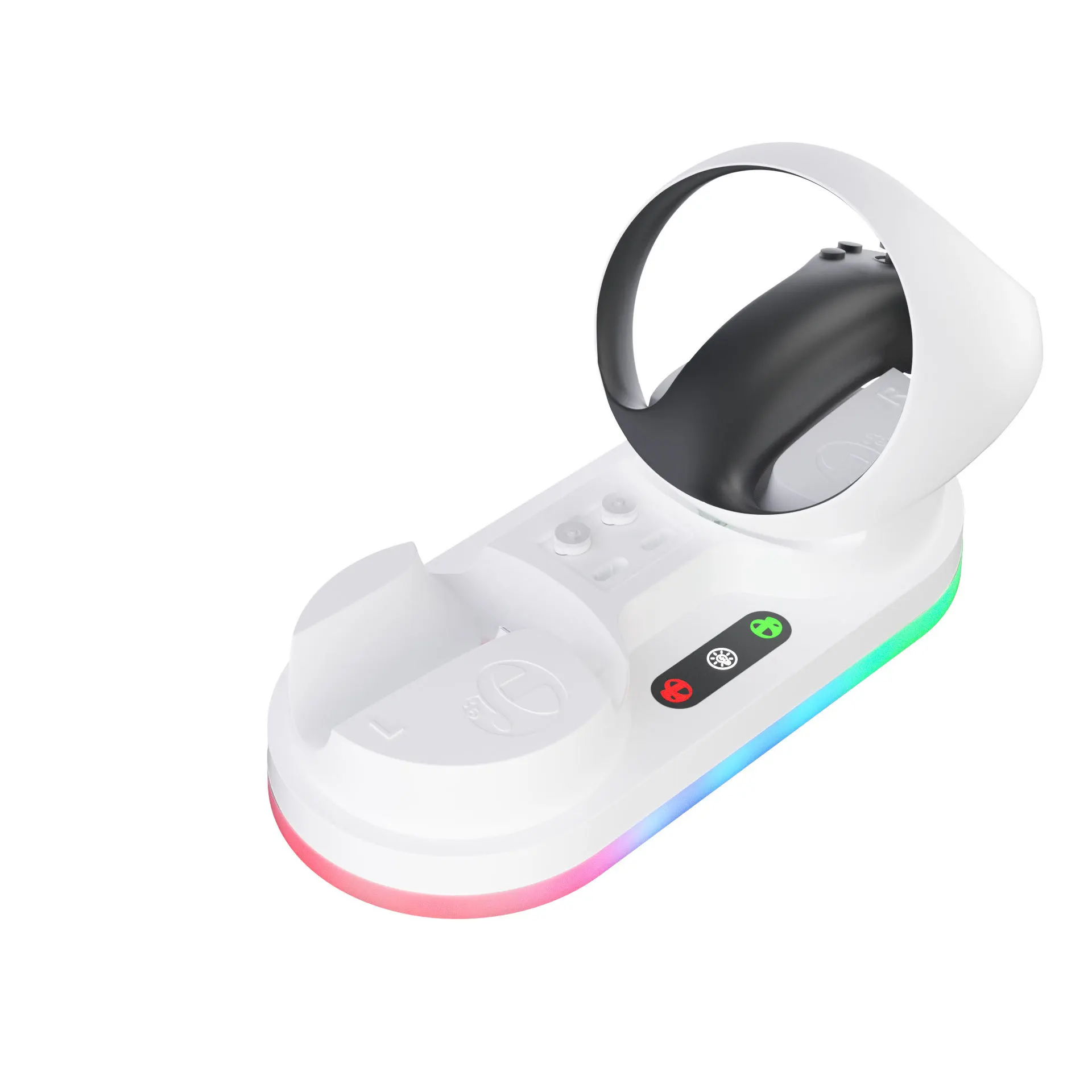 Simple Dual Seat Charging with Display Light for VR 2 Game Controller, Colorful Seat Charging for PS VR2 Game Handle
Simple Dual Seat Charging with Display Light for VR 2 Game Controller, Colorful Seat Charging for PS VR2 Game Handle