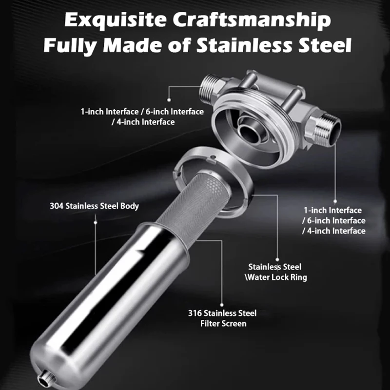 Pre-filter Household Well Water Whole House Household Water Purifier 304 Stainless Steel High Flow Backwashing Water Filter
Pre-filter Household Well Water Whole House Household Water Purifier 304 Stainless Steel High Flow Backwashing Water Filter