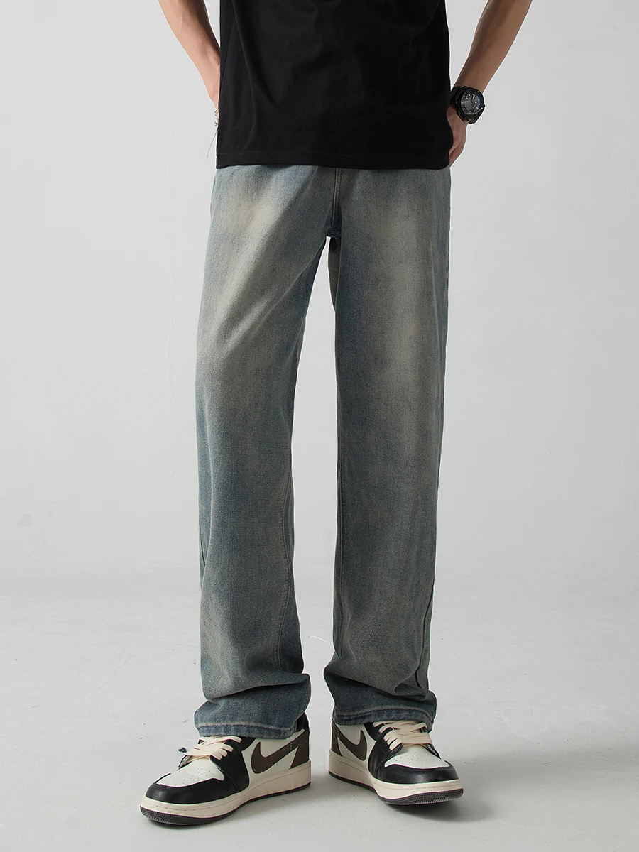 Boyue Vintage Waed Denim Jeans Men's Youth Casual Straight Leg Long Pants Water Waed Distred Wide Leg Versatile
Boyue Vintage Waed Denim Jeans Men's Youth Casual Straight Leg Long Pants Water Waed Distred Wide Leg Versatile