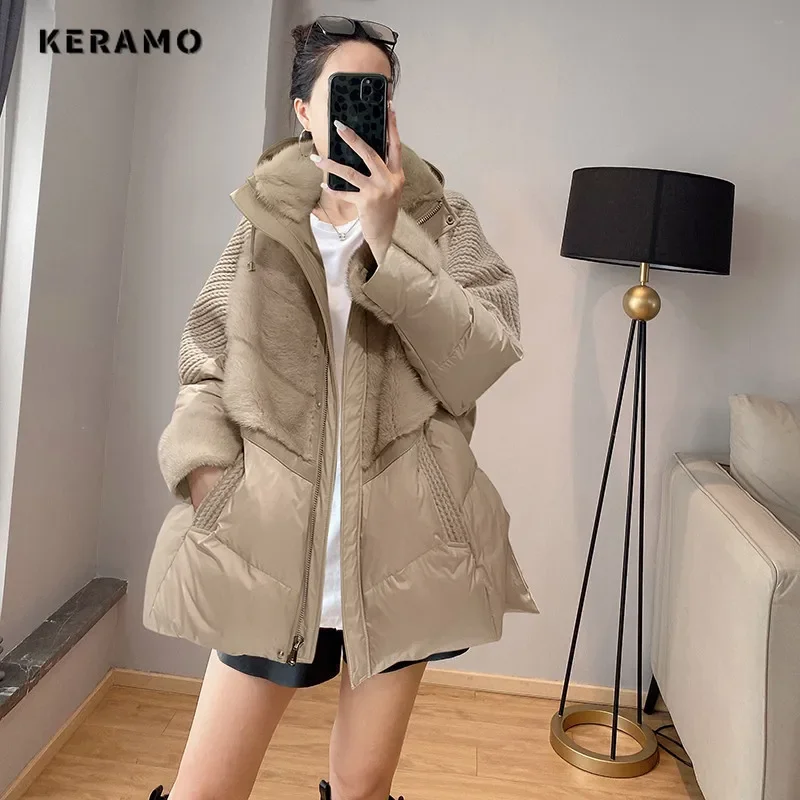 Women Casual Elegant Office Lady Hooded Loose Parkas Long Sleeve Zipper Jacket 2023 Winter Fashion Warm Patchwork Chic Coat
Women Casual Elegant Office Lady Hooded Loose Parkas Long Sleeve Zipper Jacket 2023 Winter Fashion Warm Patchwork Chic Coat