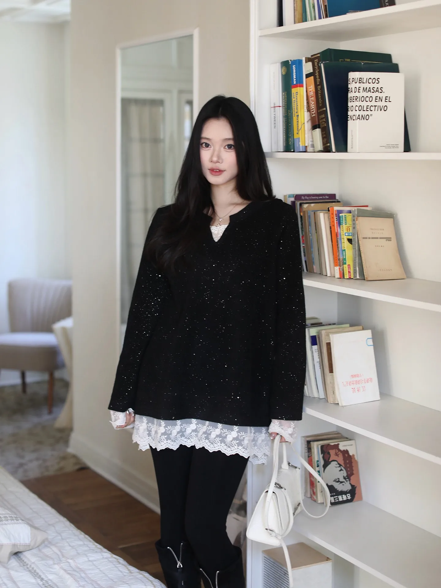 Loose Fit Lace Trim Waterdrop Ne T-irt Women's plus Size Casual Long Sve Top Breathable Polyester Blend Spring Faion
Loose Fit Lace Trim Waterdrop Ne T-irt Women's plus Size Casual Long Sve Top Breathable Polyester Blend Spring Faion