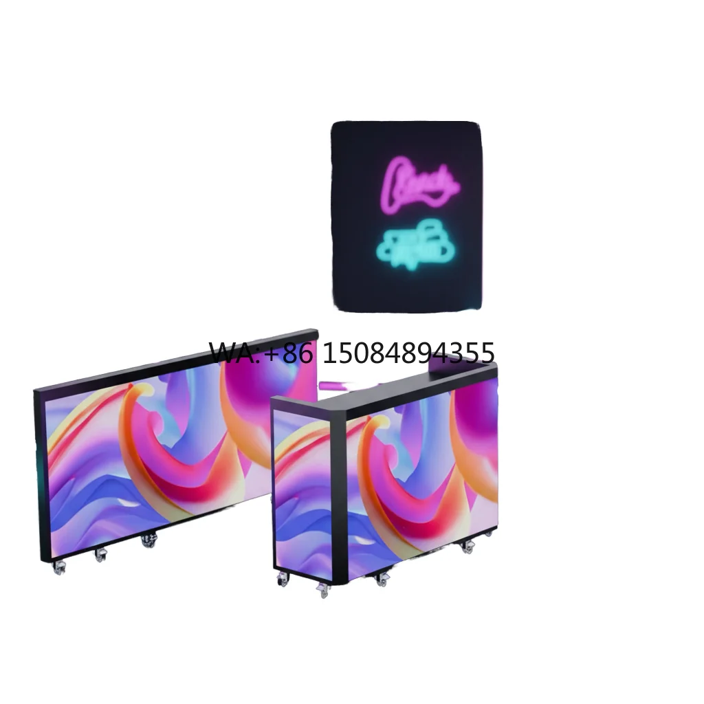 P2.6 P2.97 P3.91 Foldable LED DJ Booth Portable Stage Video Wall Screen for Wedding Music Festival Nightclub Bar Events
P2.6 P2.97 P3.91 Foldable LED DJ Booth Portable Stage Video Wall Screen for Wedding Music Festival Nightclub Bar Events