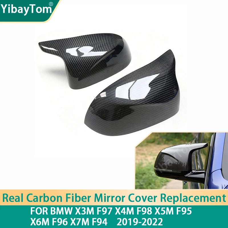 Genuine Real Carbon Fiber Side rearview Mirror cover caps Replacement For BMW X3M F97 X4M F98 X5M F95 X6M F96 X7M F94 2019-2022
Genuine Real Carbon Fiber Side rearview Mirror cover caps Replacement For BMW X3M F97 X4M F98 X5M F95 X6M F96 X7M F94 2019-2022