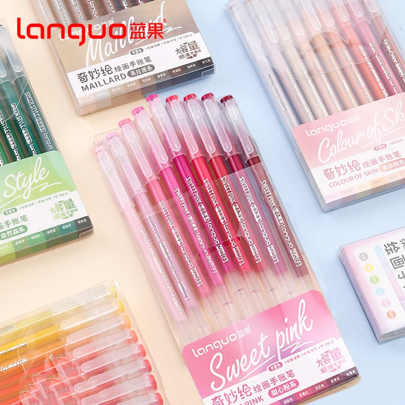 Languo Gel Pen Large Capacity Handbook Pens 6/9Pcs 0.6mm Student Art Diy Doodling Drawing Markers Office Kawaii Art Stationery
Languo Gel Pen Large Capacity Handbook Pens 6/9Pcs 0.6mm Student Art Diy Doodling Drawing Markers Office Kawaii Art Stationery