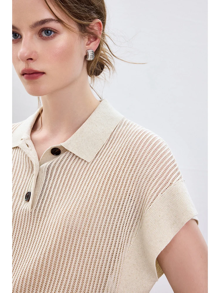 Шелково-льняной топ с серебряной нитью, блестящий, ажурный, вязаный, с коротким рукавом, женская модная вязаная рубашка для офиса
Шелково-льняной топ с серебряной нитью, блестящий, ажурный, вязаный, с коротким рукавом, женская модная вязаная рубашка для офиса