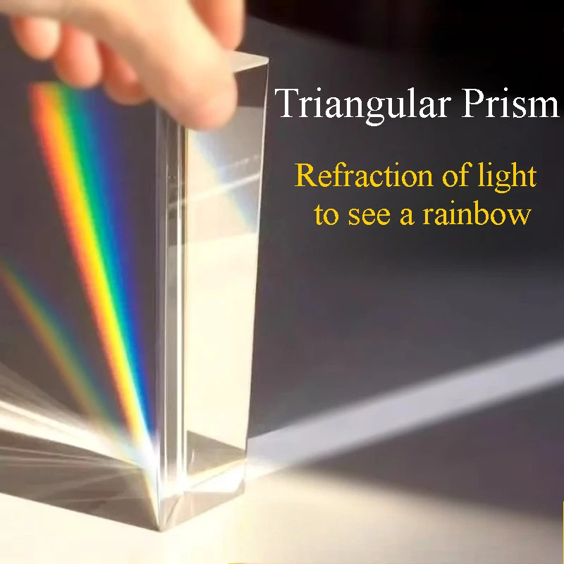 1PC Rainbow Triangular Prism K9 Crystal Optical Glass Light Spection Reflection Experiment Teaching Photography with Gift Box
1PC Rainbow Triangular Prism K9 Crystal Optical Glass Light Spection Reflection Experiment Teaching Photography with Gift Box