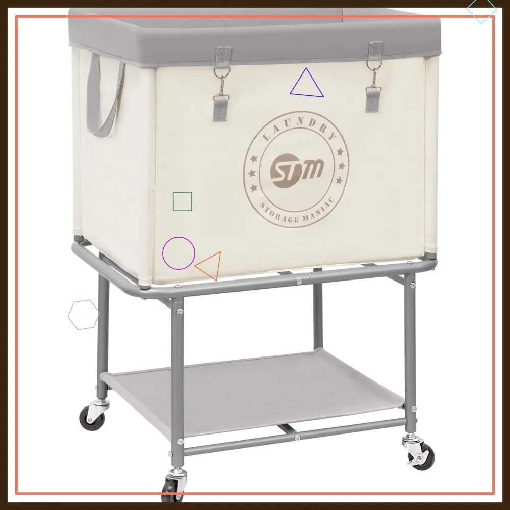 Сверхмощная тележка для белья на колесиках с полкой для хранения, вместительная корзина для одежды с металлическим каркасом емкостью 110 л и колесами для домашнего общежития
Сверхмощная тележка для белья на колесиках с полкой для хранения, вместительная корзина для одежды с металлическим каркасом емкостью 110 л и колесами для домашнего общежития