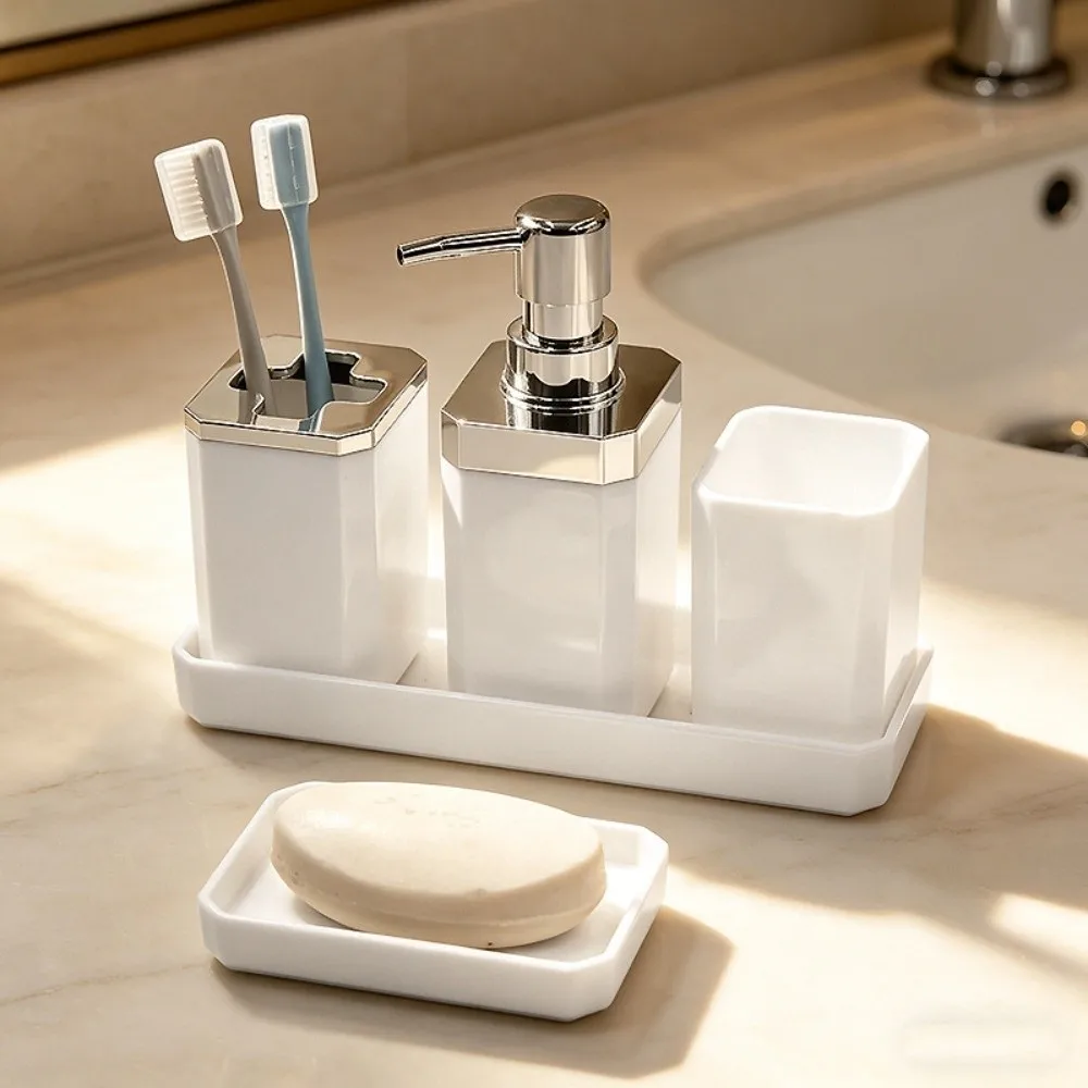 5pcs/set Non Slip 5pcs Bathroom Accessory Set Toothbrush Holder Soap Box Countertop Hands Soap Bottle Space-Saving
5pcs/set Non Slip 5pcs Bathroom Accessory Set Toothbrush Holder Soap Box Countertop Hands Soap Bottle Space-Saving