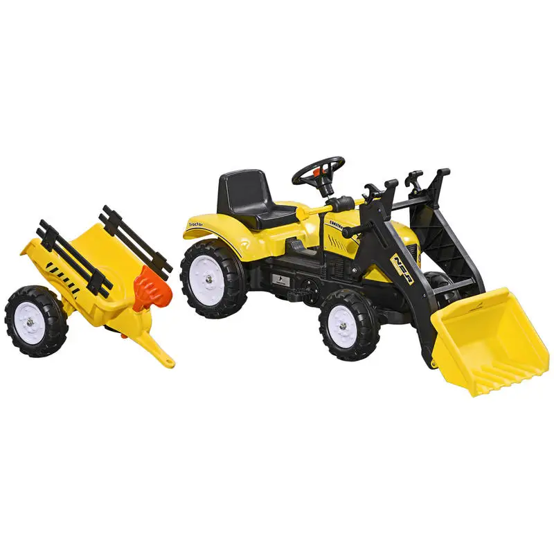 Aosom Ride-On Kids Bulldozer/Excavator Toy with Real Working Dirt Bucket, Easy Pedal Controls, 6 Wheels, & Cargo Trailer
Aosom Ride-On Kids Bulldozer/Excavator Toy with Real Working Dirt Bucket, Easy Pedal Controls, 6 Wheels, & Cargo Trailer