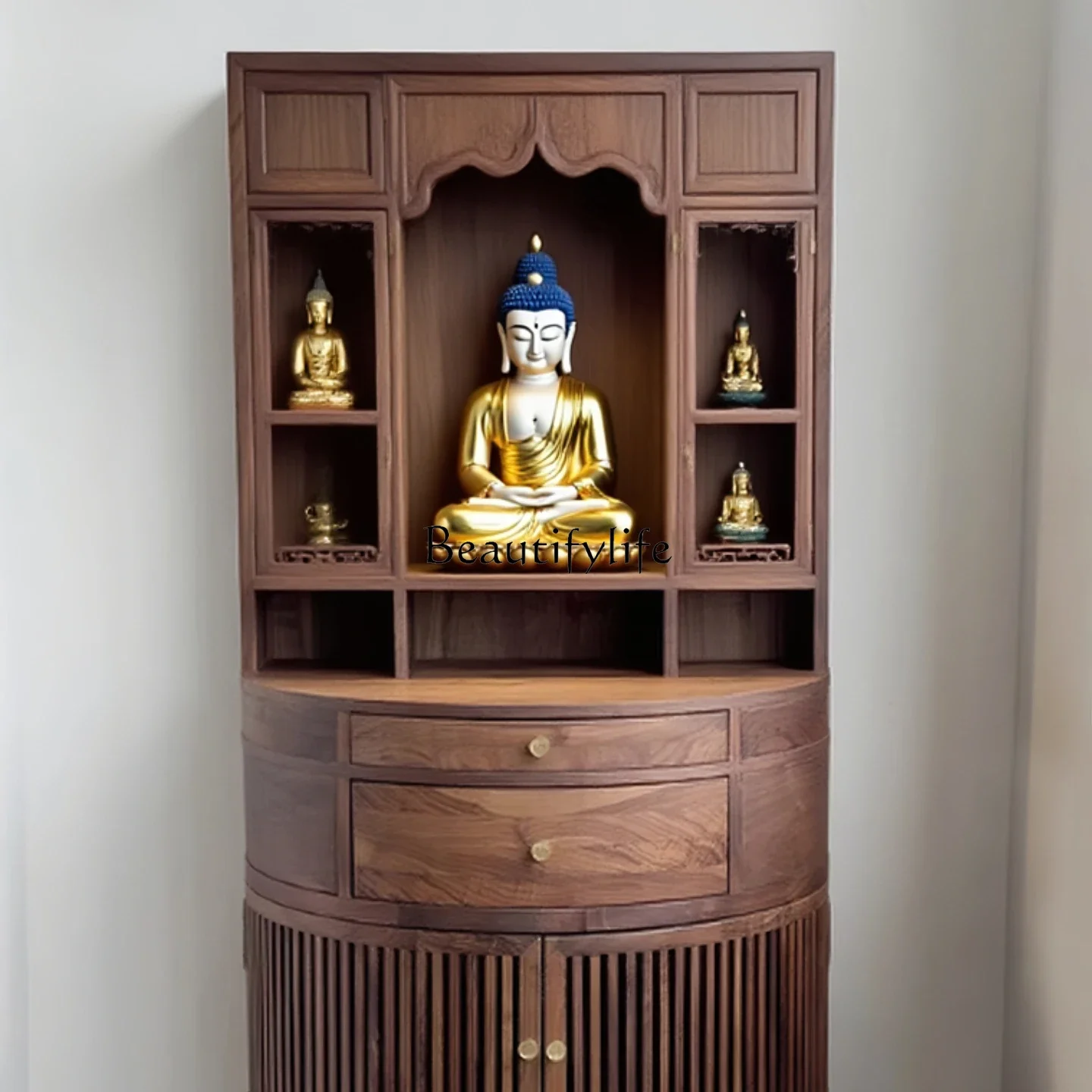 yj21 New Chinese shrine offering table shrine household small vertical cabinet black walnut
yj21 New Chinese shrine offering table shrine household small vertical cabinet black walnut
