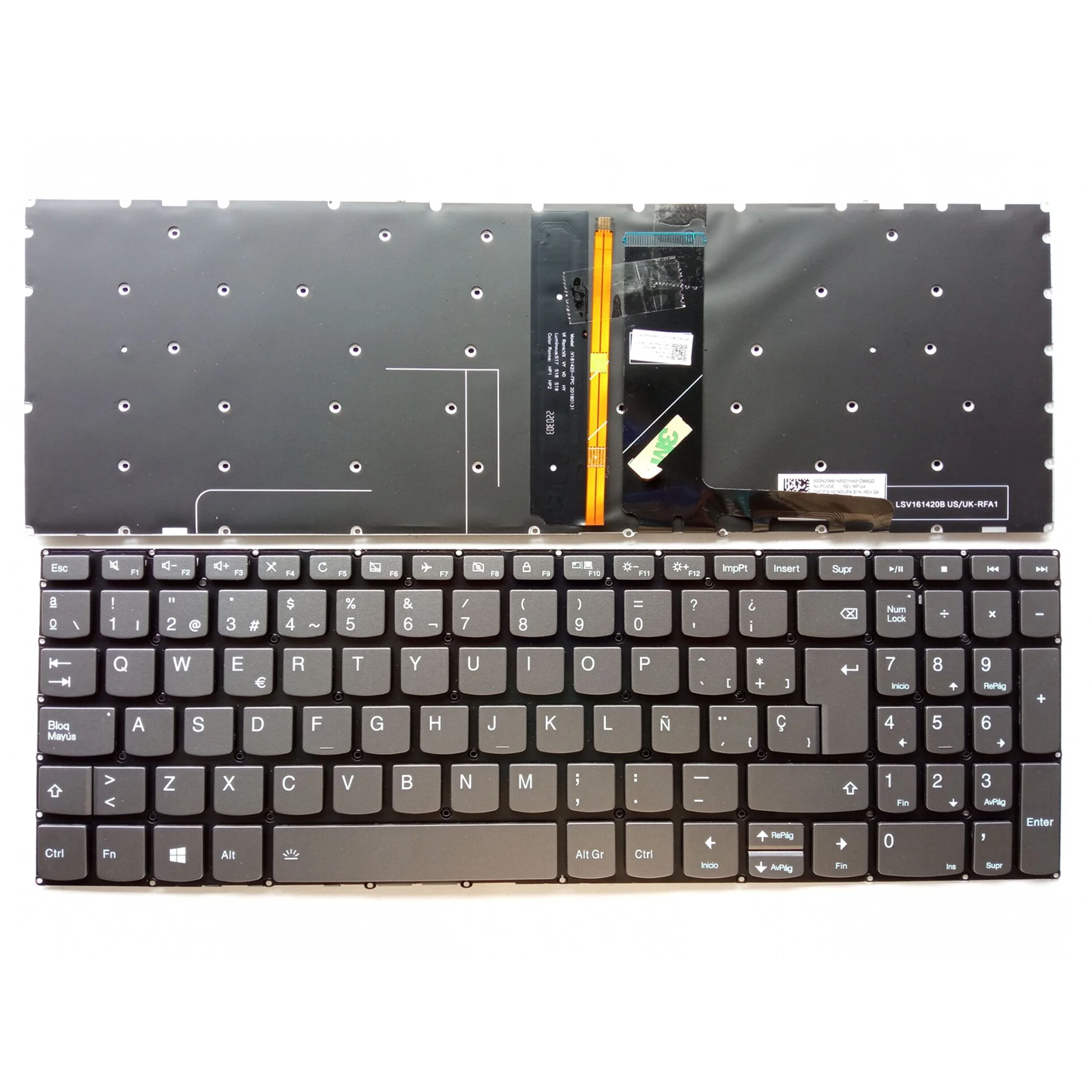 Клавиатура с испанской подсветкой для Lenovo IdeaPad 330-15IKB 330-15 330-15IGM 330-15ICH 330-15ARR, серая
Клавиатура с испанской подсветкой для Lenovo IdeaPad 330-15IKB 330-15 330-15IGM 330-15ICH 330-15ARR, серая
