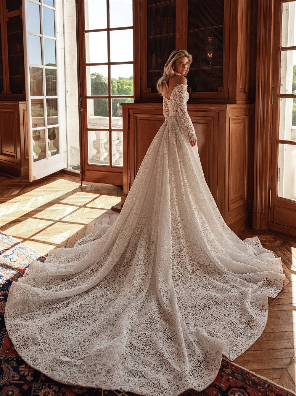 Элегантное белое кружевное свадебное платье по индивидуальному заказу, торжественное свадебное платье с длинными рукавами и сердечком, сексуальное трапециевидное платье со шлейфом, Vestido De Novia
Элегантное белое кружевное свадебное платье по индивидуальному заказу, торжественное свадебное платье с длинными рукавами и сердечком, сексуальное трапециевидное платье со шлейфом, Vestido De Novia