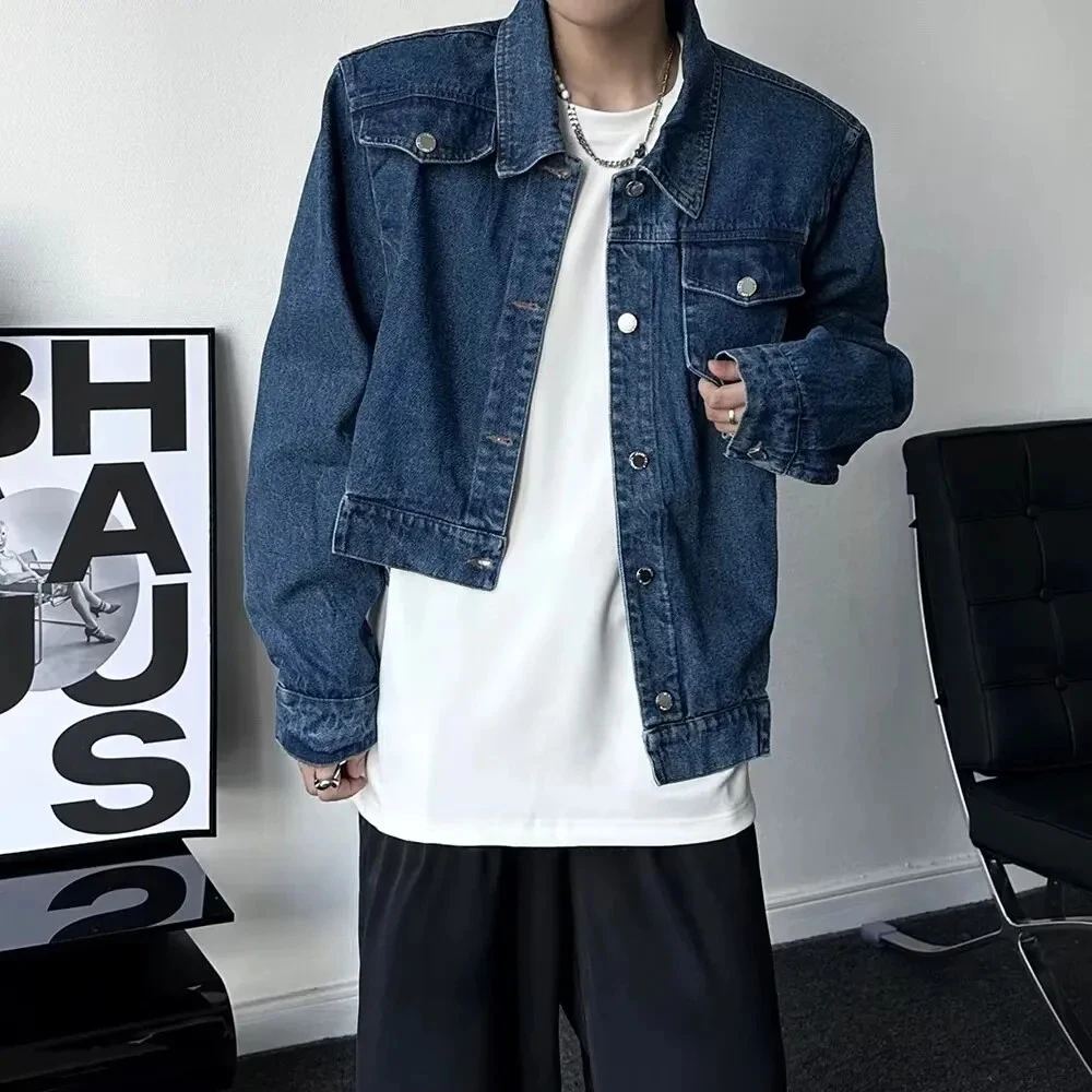 Mens Denim Shirt Asymmetrical Design Shoulder Pad Unisex Long Sleeved Shirt Autumn High Street Korean Cowboy y2k Top Man Clothes
Mens Denim Shirt Asymmetrical Design Shoulder Pad Unisex Long Sleeved Shirt Autumn High Street Korean Cowboy y2k Top Man Clothes