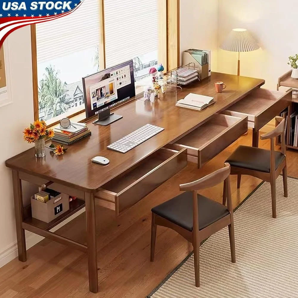 Large Solid Wood Desk with 3 Drawers Ergonomic Home Office Computer Writing Table Ample Storage Space Studying Gaming
Large Solid Wood Desk with 3 Drawers Ergonomic Home Office Computer Writing Table Ample Storage Space Studying Gaming