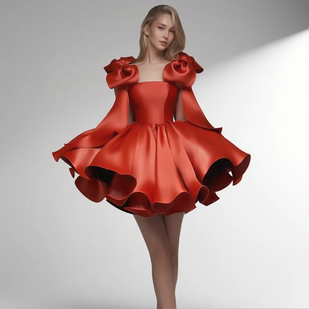 Stunning Short Prom Dresses for Girls Sexy Ribbon Bow Sleeves Wedding Party Dress Lace Up Back Cocktail Dresses Customized
Stunning Short Prom Dresses for Girls Sexy Ribbon Bow Sleeves Wedding Party Dress Lace Up Back Cocktail Dresses Customized