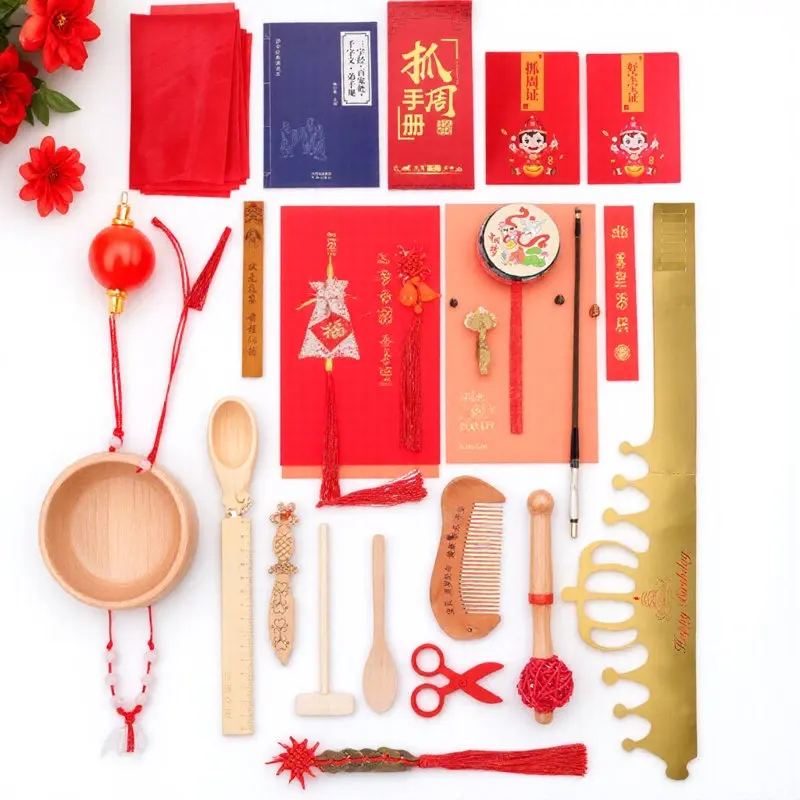 1Set Zhuazhou Ceremony Items High Strength Wear Resistant Elegant Home Decor Gift for Infant Birthday Chinese Style Desktop Room
1Set Zhuazhou Ceremony Items High Strength Wear Resistant Elegant Home Decor Gift for Infant Birthday Chinese Style Desktop Room