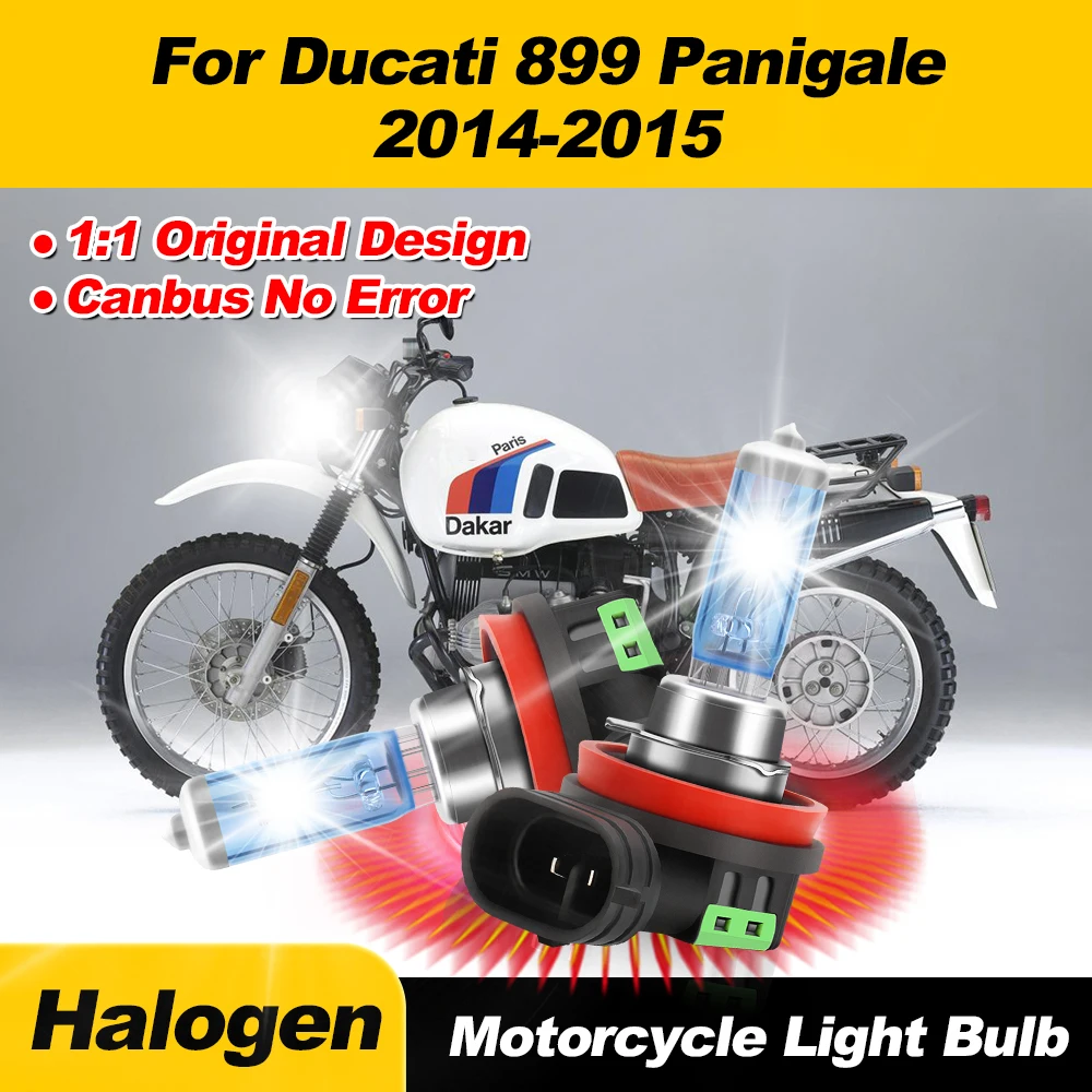2Pcs 100W Halogen Lamps 12V 20000LM Motorcycle Headlight Bulbs 6000K White Plug And Play For Ducati 899 Panigale 2014 2015
2Pcs 100W Halogen Lamps 12V 20000LM Motorcycle Headlight Bulbs 6000K White Plug And Play For Ducati 899 Panigale 2014 2015