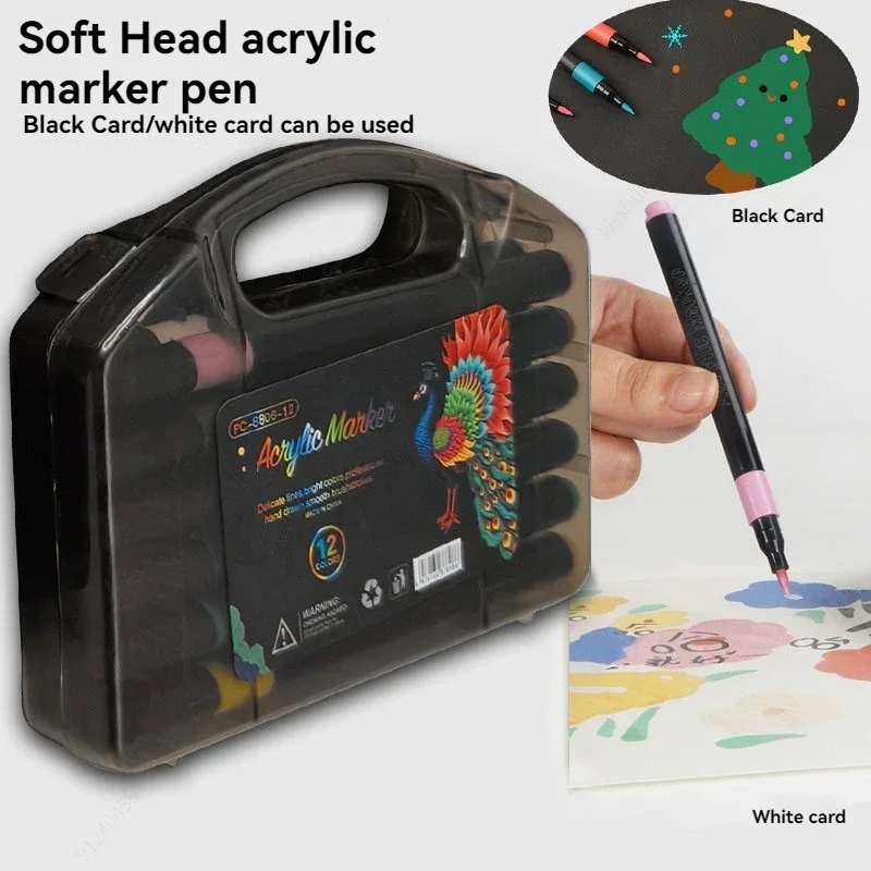 12/60/80 Colors Acrylic Paint Markers Set Brush Tip Acrylic Markers Set Paint Pens for Wood Fabric Canvas Glass Rock Painting
12/60/80 Colors Acrylic Paint Markers Set Brush Tip Acrylic Markers Set Paint Pens for Wood Fabric Canvas Glass Rock Painting