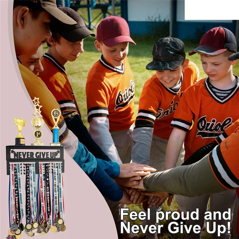 Premium Never Give Up Medal Hanger Display With Shelf - Easy Install Carbon Steel Trophy And Medal Display Shelf,A Easy Install
Premium Never Give Up Medal Hanger Display With Shelf - Easy Install Carbon Steel Trophy And Medal Display Shelf,A Easy Install