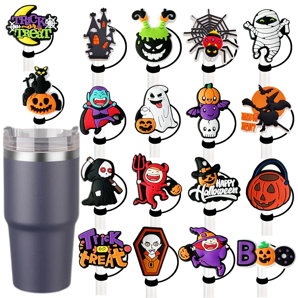 1-21pcs New Ghostly Halloween Straw Cover Cap 10MM Drink Straw Plug Reusable Fit Cup Accessories Straw Cap Charms Pendant Gift
1-21pcs New Ghostly Halloween Straw Cover Cap 10MM Drink Straw Plug Reusable Fit Cup Accessories Straw Cap Charms Pendant Gift