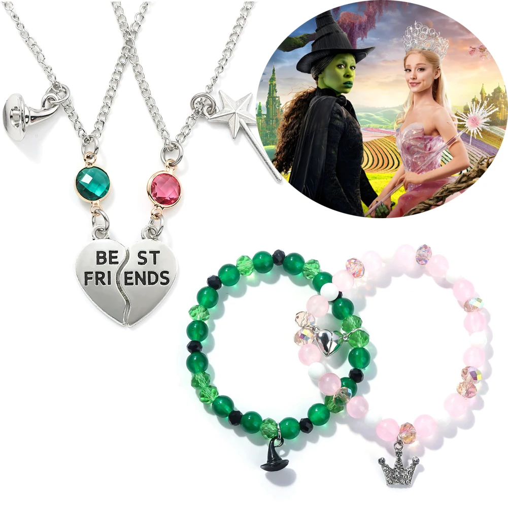 Elphaba Glinda Necklace Bracelet Set 2024 Movie Wiked Cosplay Fantasy Accessories Women Girls Roleplay Party Fantasia Props Gift
Elphaba Glinda Necklace Bracelet Set 2024 Movie Wiked Cosplay Fantasy Accessories Women Girls Roleplay Party Fantasia Props Gift