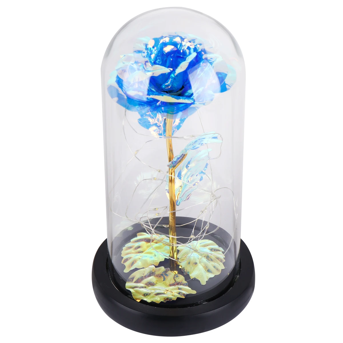 Rose Lamp Glass Dome Night Light Decorative Flower Simulated Romantic Gift Blue Three Valentine Day Flower Gift Leaf
Rose Lamp Glass Dome Night Light Decorative Flower Simulated Romantic Gift Blue Three Valentine Day Flower Gift Leaf