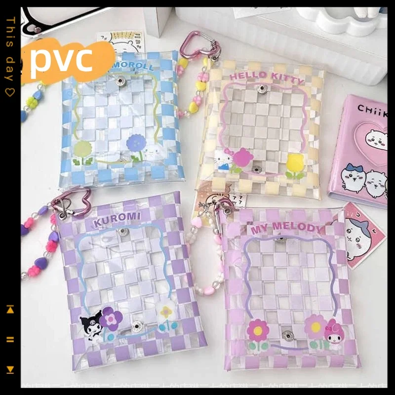 kawaii hello kitty cute anime keychain card holder transparent my melody kuromi pvc beads hanging bag small bag storage mini
kawaii hello kitty cute anime keychain card holder transparent my melody kuromi pvc beads hanging bag small bag storage mini