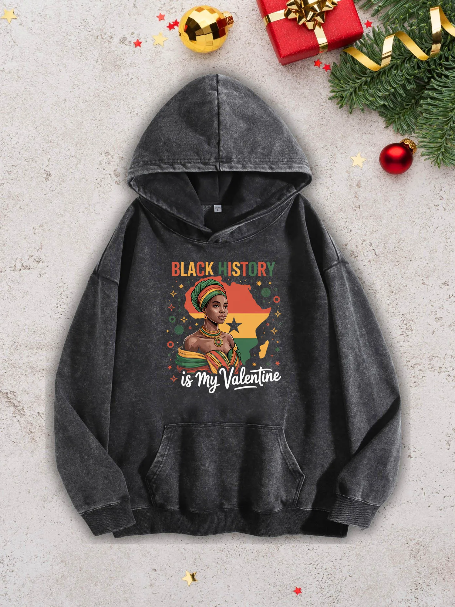 Black History Is My Valentine Men's Heavyweight Hoodie - Acid Wash Retro Black Pullover, Fall & Winter Sweatshirt 400Gsm
Black History Is My Valentine Men's Heavyweight Hoodie - Acid Wash Retro Black Pullover, Fall & Winter Sweatshirt 400Gsm