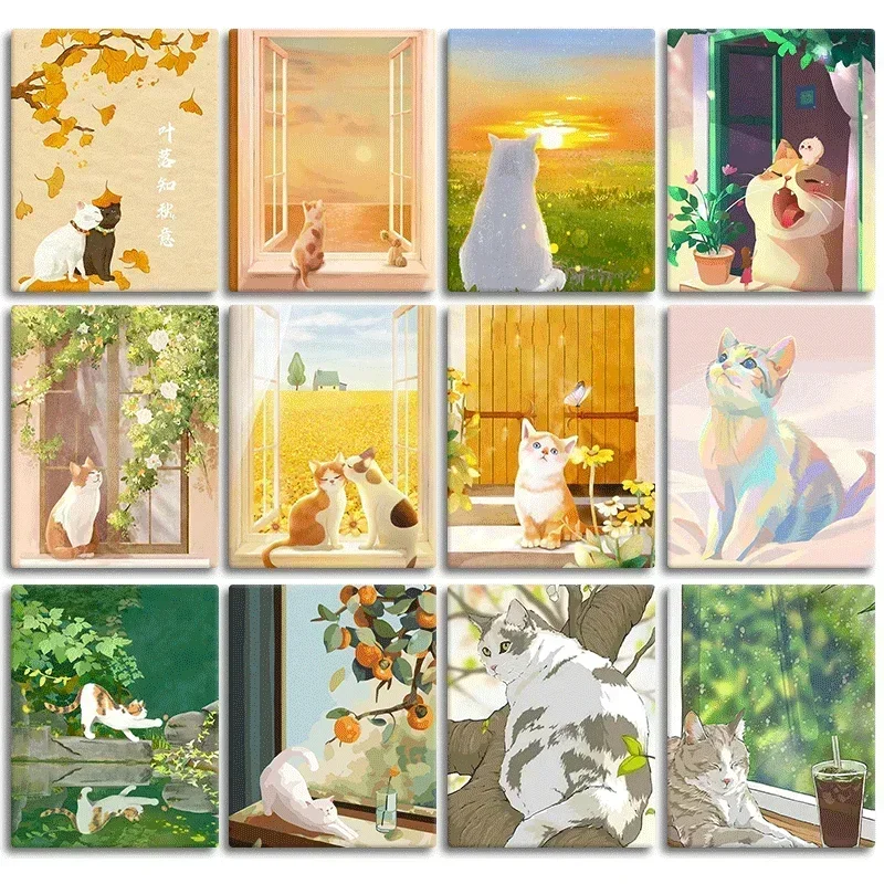 641908 Paint By Numbers On Canvas Cat Kits Acrylic Paint Coloring By Numbers Animal Handpainted Gift
641908 Paint By Numbers On Canvas Cat Kits Acrylic Paint Coloring By Numbers Animal Handpainted Gift