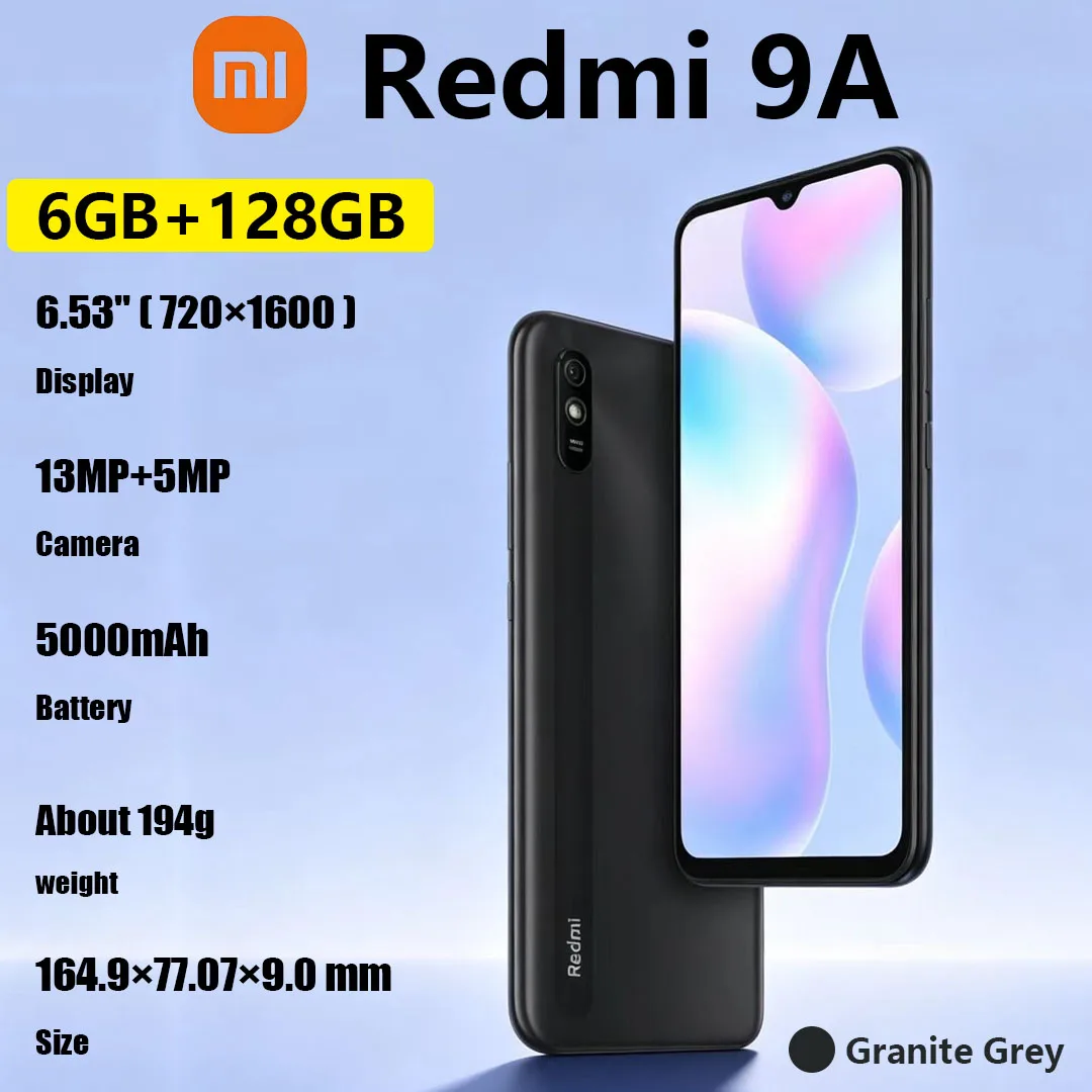 Xiaomi Redmi 9A Global Smartphone 13MP AI Single Camera 6.53-inch HD+ Display 5000mAh Long-life Battery Daily Use Mobile Phone
Xiaomi Redmi 9A Global Smartphone 13MP AI Single Camera 6.53-inch HD+ Display 5000mAh Long-life Battery Daily Use Mobile Phone