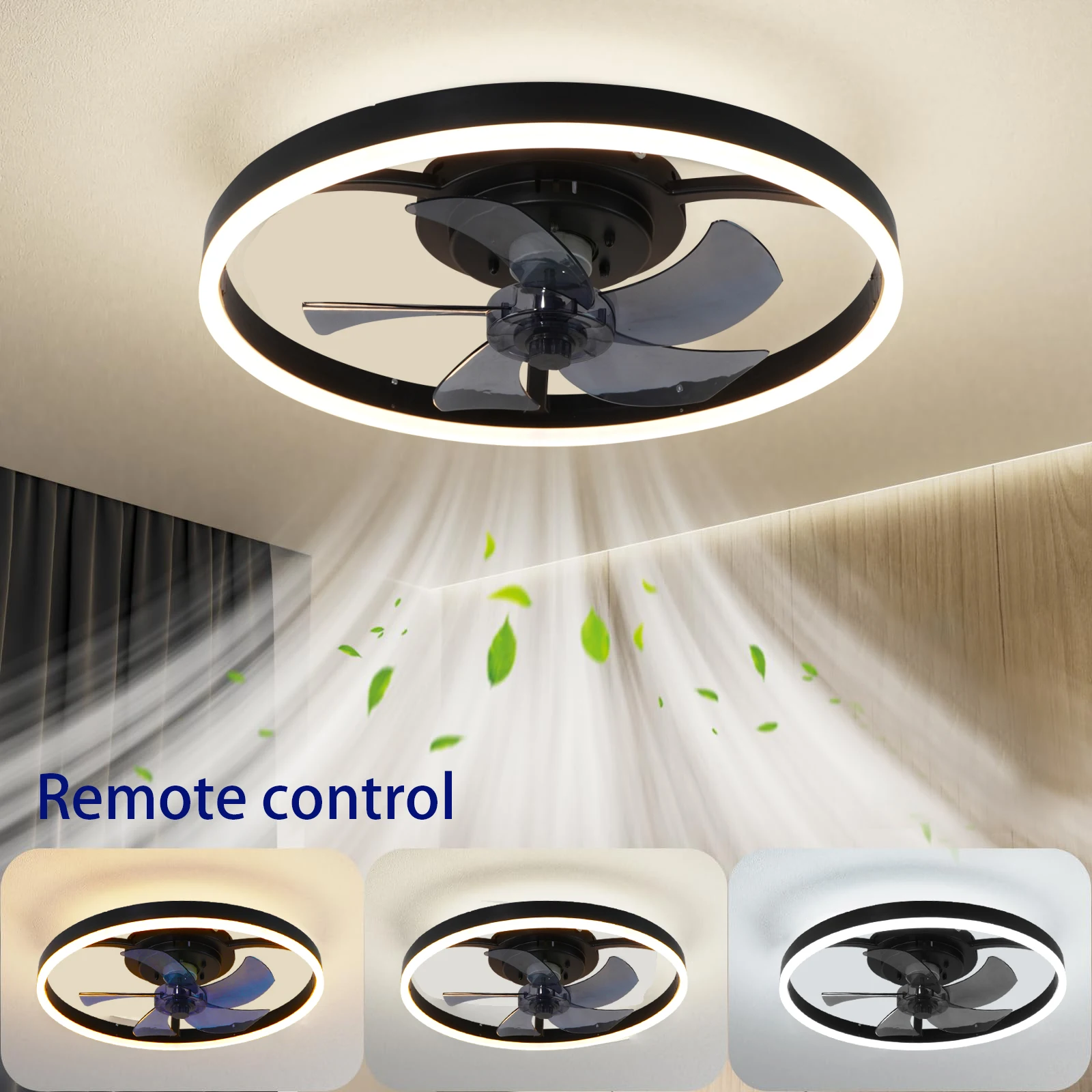 Ceiling Fan with Lighting and Remote Control, 50cm Embedded Nordic Pendant Light, Dimmable LED, 6-speed, Bedroom, Living Room
Ceiling Fan with Lighting and Remote Control, 50cm Embedded Nordic Pendant Light, Dimmable LED, 6-speed, Bedroom, Living Room