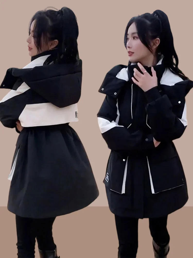 plus Size Color Block Women's Parka Coat Warm Cotton Jacket Waist Cinched Winter Outerwear Korean Style Long Sleeve Zipper
plus Size Color Block Women's Parka Coat Warm Cotton Jacket Waist Cinched Winter Outerwear Korean Style Long Sleeve Zipper