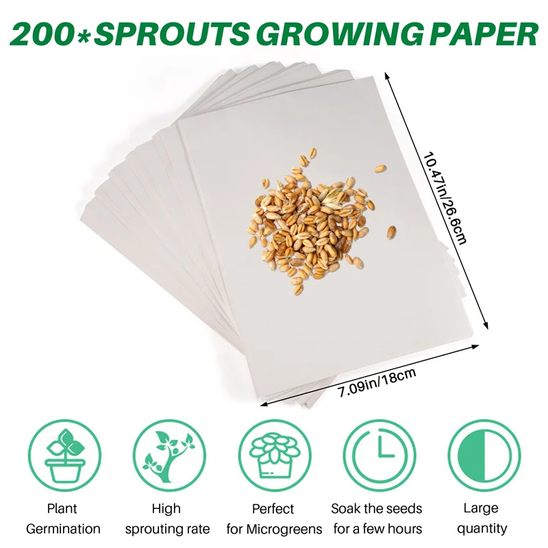 HHO-200 листов детской бумаги, бумага для посадки овощей, ростков, 18 х 26,6 см, подходит для лотка для проращивания растений
HHO-200 листов детской бумаги, бумага для посадки овощей, ростков, 18 х 26,6 см, подходит для лотка для проращивания растений