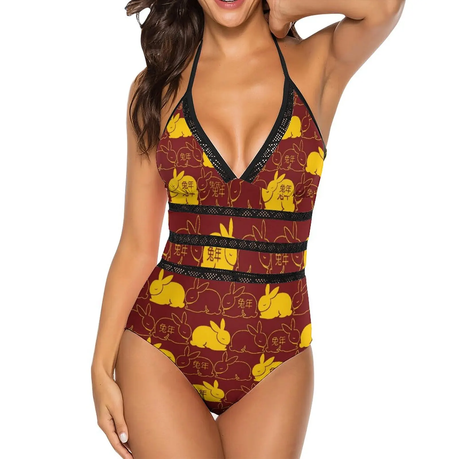 New Year Of Rabbit Swimsuit Sexy Animal One-Piece Swimwear Ladies Push Up Swimsuits Trendy Deep V Monokini
New Year Of Rabbit Swimsuit Sexy Animal One-Piece Swimwear Ladies Push Up Swimsuits Trendy Deep V Monokini