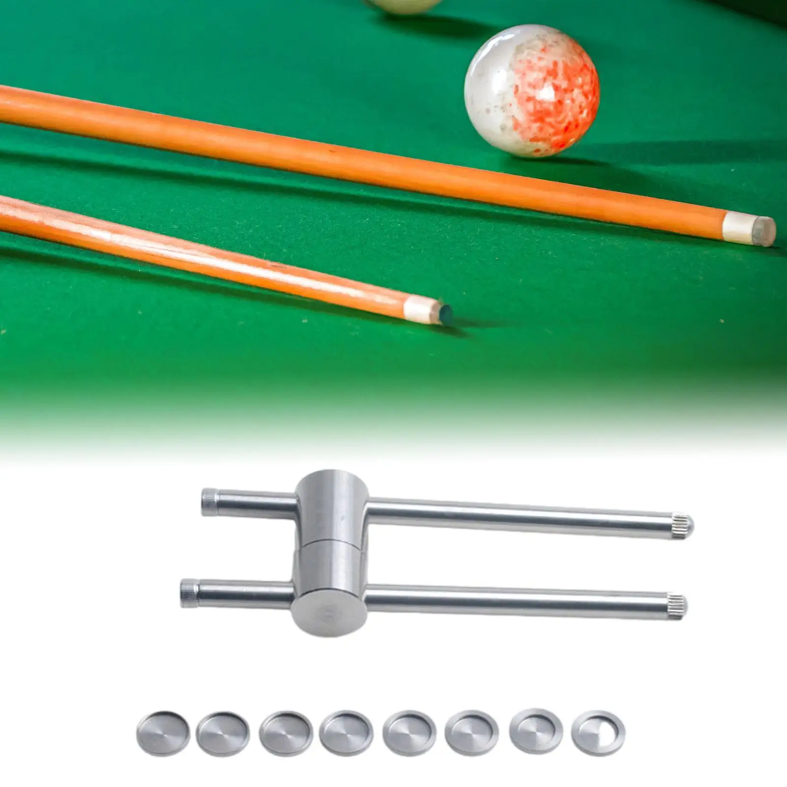 Billiard Accessories Cue Tip Compressor Stainless Steel Press Device for Pool Cue Tip Shaping 10.3mm to 13.8mm Fit
Billiard Accessories Cue Tip Compressor Stainless Steel Press Device for Pool Cue Tip Shaping 10.3mm to 13.8mm Fit