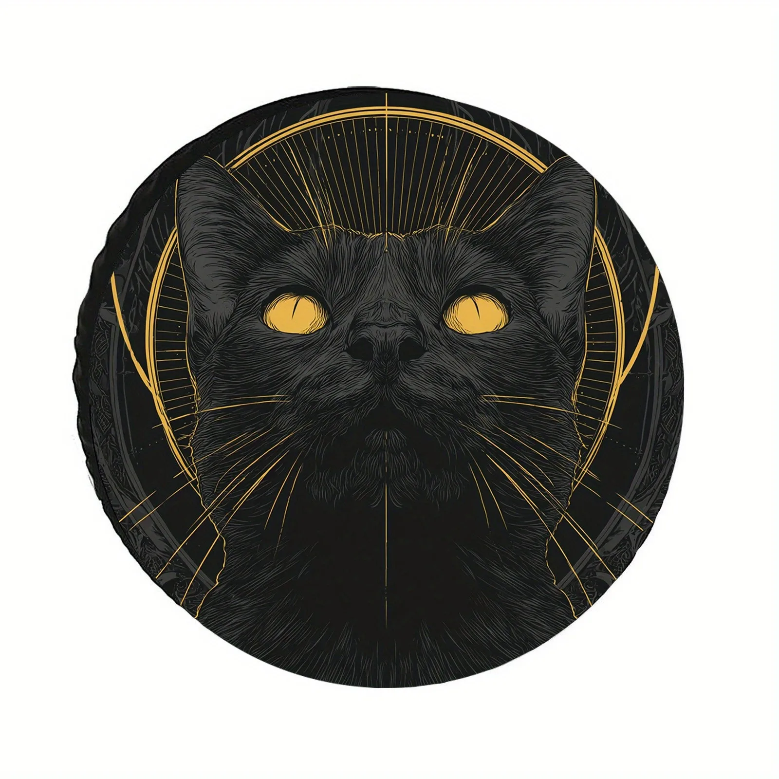 Mystic Black Cat Spare Tire Cover Vintage Art Durable Polyester SUV Wheel Protector
Mystic Black Cat Spare Tire Cover Vintage Art Durable Polyester SUV Wheel Protector