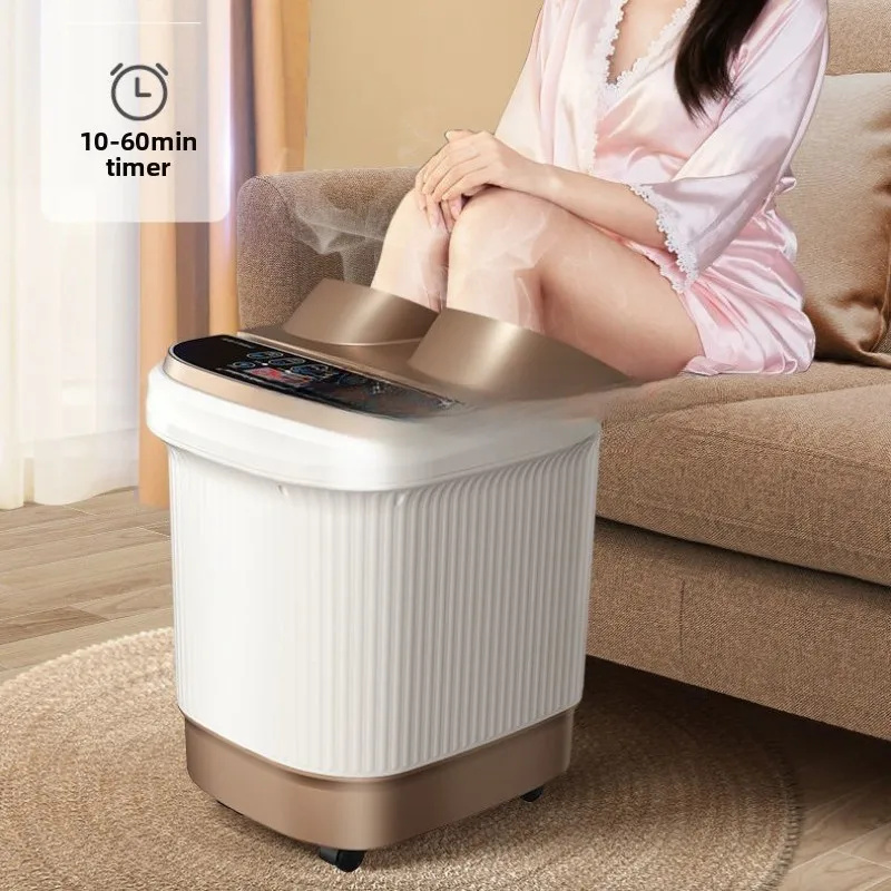 Умная спа-ванна для ног, автоматический массажер для ног с подогревом и ЖК-дисплеем, контроль температуры (35–48 ° 6-режимный пузырьковый массаж 
Умная спа-ванна для ног, автоматический массажер для ног с подогревом и ЖК-дисплеем, контроль температуры (35–48 ° 6-режимный пузырьковый массаж